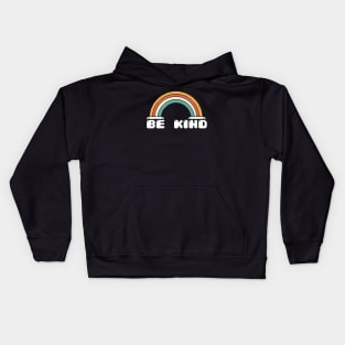 Be Kind Vintage Rainbow Peace Hippie Pixel Retro Style for Gamers Kids Hoodie